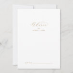 Elegante Gold Script Wedding Advice Card Hinweiskarte<br><div class="desc">Diese elegante Goldskriptkarte ist ideal für eine einfache Hochzeit und kann für jede Veranstaltung verwendet werden. Das minimalistische Gold-Weiß-Design besticht durch extravagante romantische Typografie mit modernem Glam-Stil. Anpassbar in jeder Farbe. Behalt das Design minimal und elegant, wie es ist, oder personalisiere es durch Hinzufügen von eigenen Grafiken und Kunstwerken. Diese...</div>