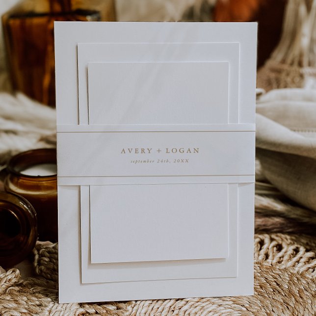 Elegante Gold Script Wedding Bly Band (Von Creator hochgeladen)