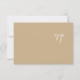 Elegante Gold Script Wedding RSVP Card