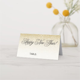 Elegante Gold Silvester Wedding Platzkarte