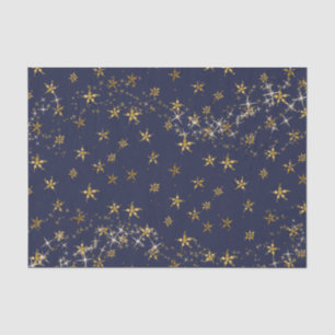 Elegante Gold Snowflake Weihnachten Seidenpapier