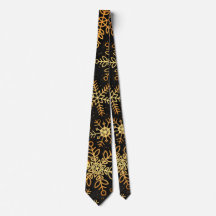 Elegante Gold Snowflakes Weihnachten | Necktie
