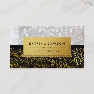 Elegante Gold-Speck mit Bokeh Visitenkarte