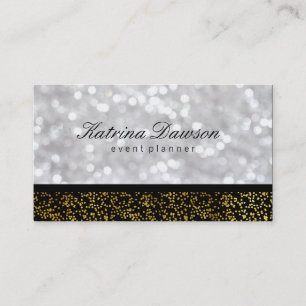 Elegante Gold-Speck mit Bokeh Visitenkarte