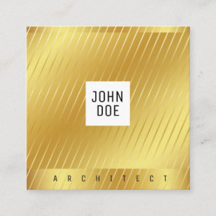 Elegante Gold Square Business Card Quadratische Visitenkarte