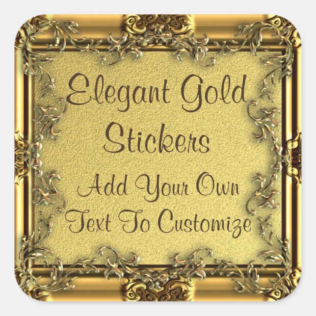 Elegante Gold Stickers (Vorderseite)