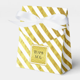 Elegante Gold Streifen Vielen Dank Geschenkschachtel