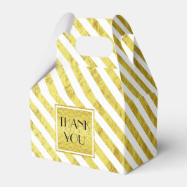 Elegante Gold Streifen Vielen Dank Geschenkschachtel