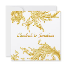 Elegante Gold Sweep Wedding Einladung