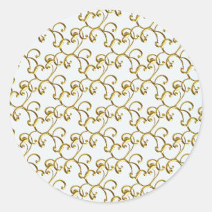 Elegante Gold Swirl Stickers