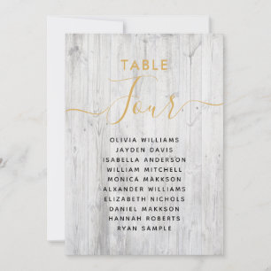 Elegante Gold Table Seating Chart Einladung