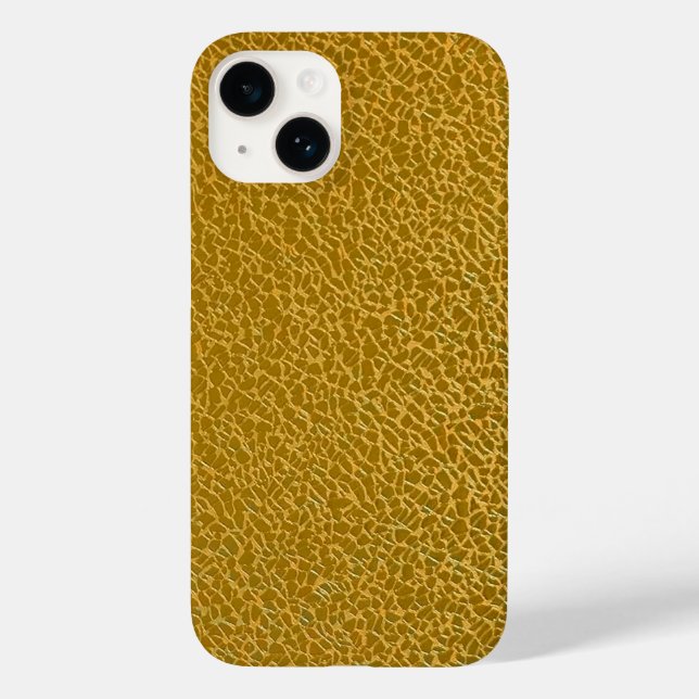 Elegante Gold Texture Protective Case-Mate iPhone Hülle (Rückseite)