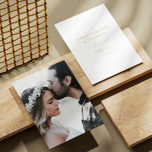 Elegante Gold Typografy Save the Date Card