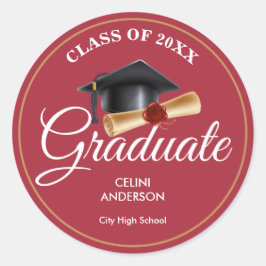Elegante Gold- und Black Grad Stickers