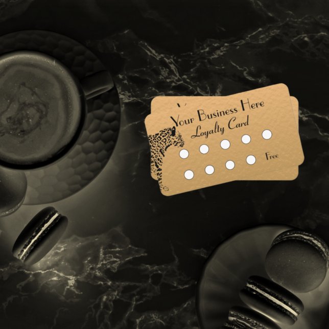 Elegante Gold- und Black Jaguar Loyalty Card Treuekarte (Von Creator hochgeladen)