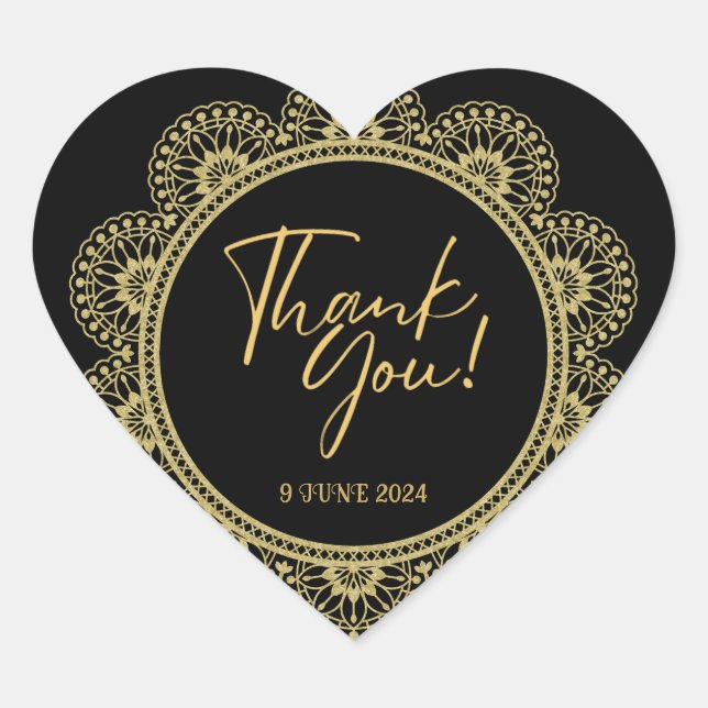 Elegante Gold- und Black Stickers (Vorderseite)