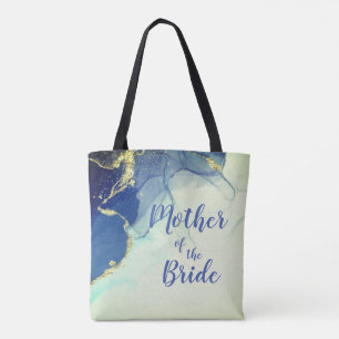 Elegante Gold und Blue Abstrakt Mother of the Brid
