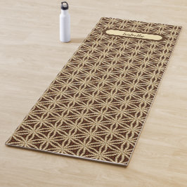 Elegante Gold und Brown Star Anise Yogamatte