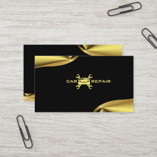 Elegante Gold- und schwarze Visitenkarte