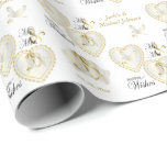 Elegante Gold-und Weiß-Tauben-Hochzeits-Herzen Geschenkpapier<br><div class="desc">Elegante Gold-und Weiß-Tauben-Hochzeitstag-Geschenk-Verpackung. 100% kundengerecht. Bereiten Sie vor, um die Kästen auszufüllen oder BESONDERS ANFERTIGEN ES Knopf zur Änderung, Bewegung, Löschung an zu klicken oder irgendwelche des Textes oder der Grafiken zu addieren. Gemacht mit hohen Entschließungsvektorgraphiken für einen beruflichen Druck. ANMERKUNG: (Alle zazzle Konzeptionen des Produkts sind "Drucke" wenn nicht...</div>