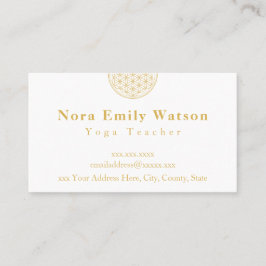 Elegante Gold und White Mandala Business Card Visitenkarte