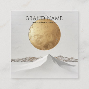Elegante Gold Venus Earring Display Quadratische Visitenkarte