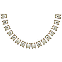 Elegante Gold Verzierte Jagdflagge Wimpelkette