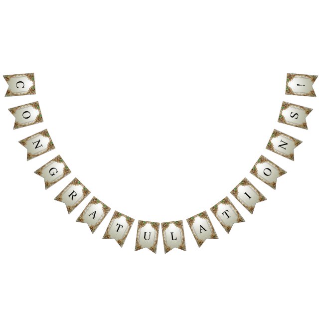 Elegante Gold Verzierte Jagdflagge Wimpelkette (Alle)