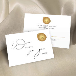 Elegante Gold Wax Briefmarke Corporate Dinner RSVP Karte