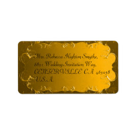 Elegante Gold Wedding Address Labels Adressaufkleber