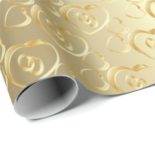 Elegante Gold Wedding Bands Geschenkpapier