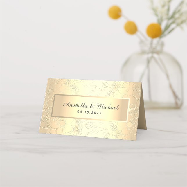 Elegante Gold Wedding Platzkarte