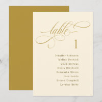 Elegante Gold Wedding Seating Chart Signards