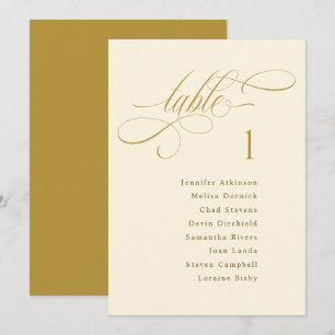Elegante Gold Wedding Seating Chart Signards Einladung