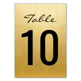 Elegante Gold Wedding Tischnummern Karten Vorlagen