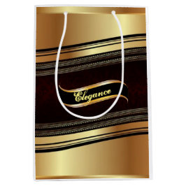 Elegante Gold Wedding Trauzeugen Geschenktasche Mittlere Geschenktüte