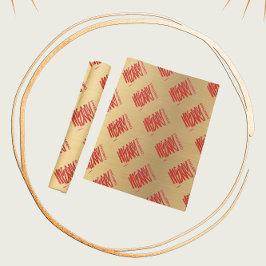 Elegante Gold Weihnachten Modernes Rotes Weihnacht Geschenkpapier