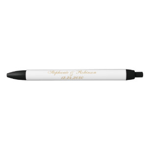 Elegante Gold White Black Wedding Kugelschreiber
