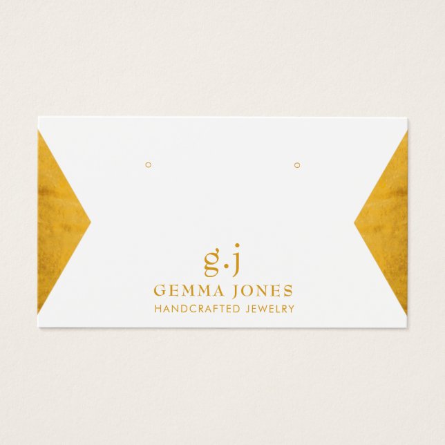 Elegante Gold White Imitats Foil Jewelry Display C (Vorderseite)