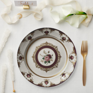 Elegante Gold Wildblume Blumenzwiebeln Keramik Hoc Pappteller