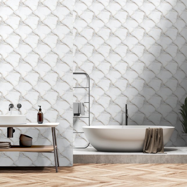 Elegante Goldaderstruktur Tapete (Badezimmer)