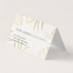 Elegante Goldblätter-Illustration Visitenkarten