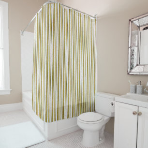 Elegante goldbraune Streifen Moderne Moderne Duschvorhang
