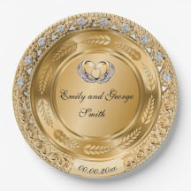 Elegante Golddecke für Hochzeiten Personalisiert