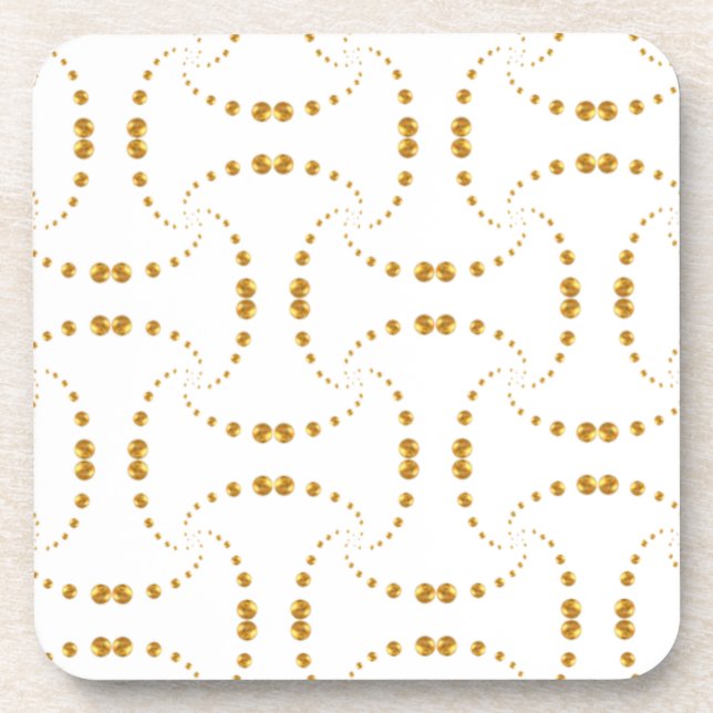 Elegante Golddots Untersetzer (Vorderseite)