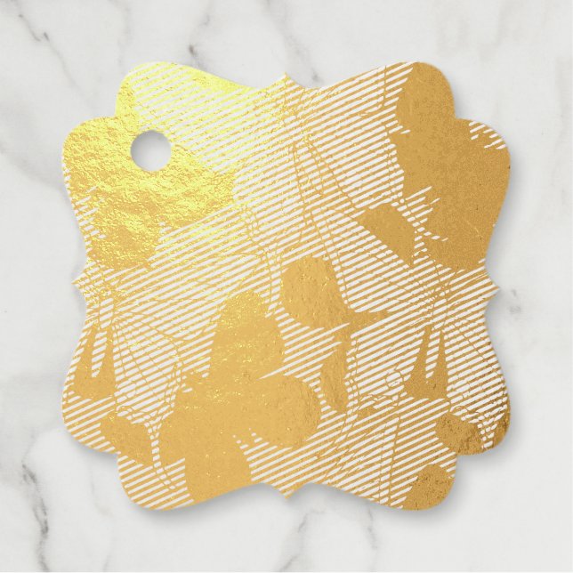 Elegante Golden Butterfly Tag (Vorderseite)
