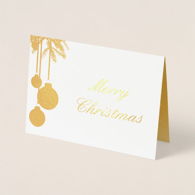 Elegante Golden Christmas - Foil Card Folienkarte (Vorderseite)