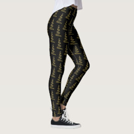 Elegante Golden Christmas Tree Leggings