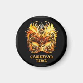 Elegante Golden Feathers Venezianisch Mask Magnet