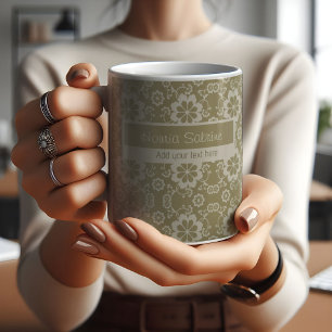 Elegante Golden Floral Ornamental Vintag Kaffeetasse